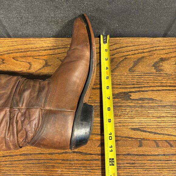 Smoky Mountain Cowboy Boots Men’s 9.5 D Brown Leather Western Distressed Slouch - Picture 14 of 14